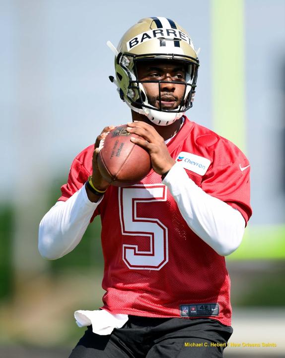 Saints's tweet photo. .@OhioStateFB QB J.T. Barrett at #Saints rookie camp https://t.co/9tfvC7if2b