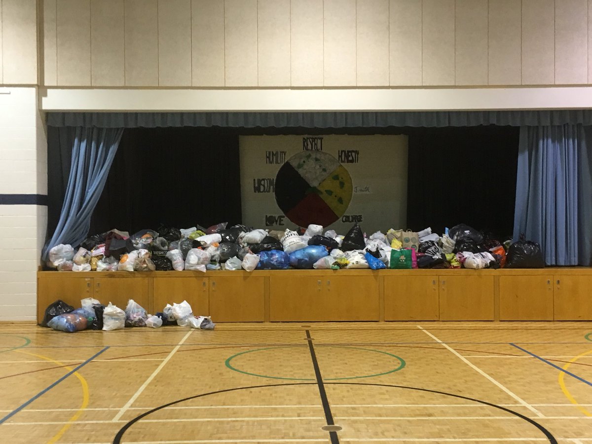 Way to go Macphail. Our second @bag2schoolna clothing drive produced 2000lbs of used items that will never see a landfill! @AgnesMacphailPS @LC3_TDSB