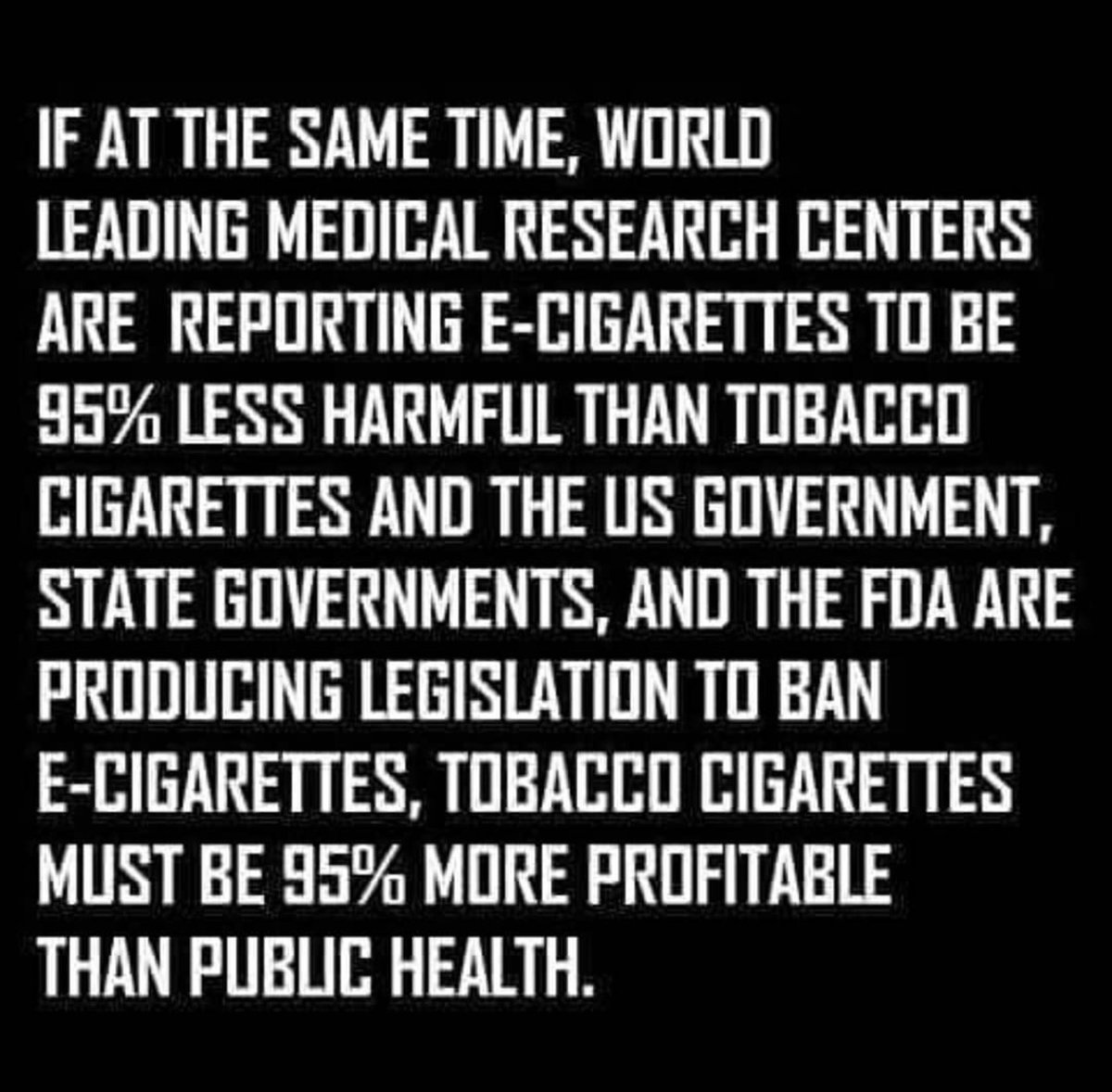 GrimmGreen's tweet image. Really makes you think eh? @SGottliebFDA @FDATobacco #vaping