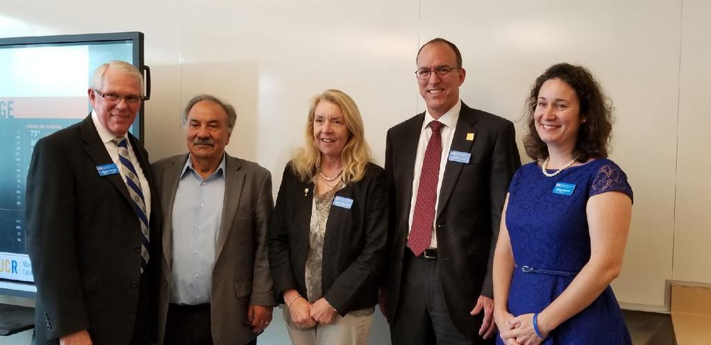 Welcoming our incoming #UCRiverside #Bournscollege dean Chris Lynch to "the club" with past Deans Hackwood and Abbaschian, Interim Dean Walker, and college benefactor Gordon Bourns