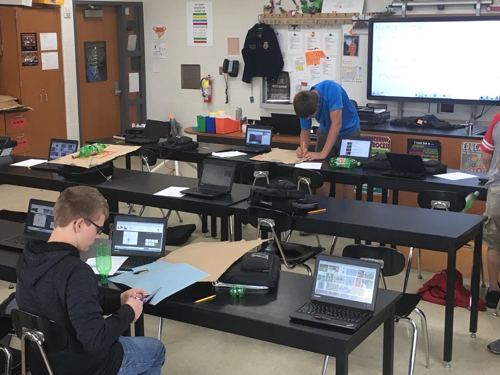 MrHamilton47's tweet photo. Designing bottle rockets for our annual “8th Grade Rocket Launch” #futureengineers https://t.co/UDk1U3bs5P