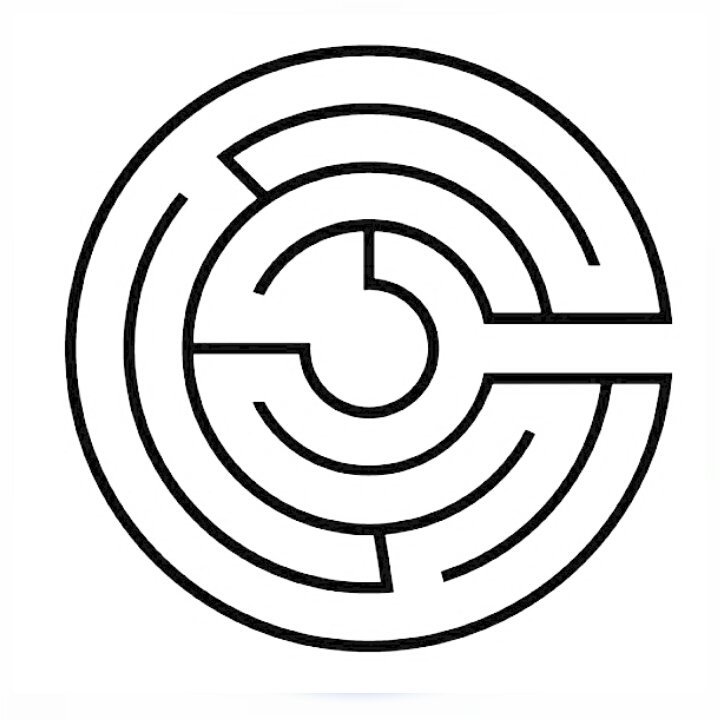 круглый лабиринт головоломка. круглый лабиринт для детей. узор лабиринт. лабиринт несложный круглый. круговой лабиринт.