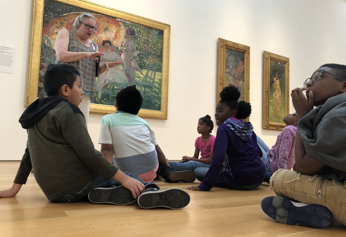 barnes_elem's tweet photo. On Friday, May 11, students from the Whirlikids Club capped off the club experience with a trip to the NC Museum of Art. Students were given a tour with a focus on forces of nature. The experience was unforgettable. Students left the museum with a greater appreciation for art. https://t.co/Bfa6BAS3h4