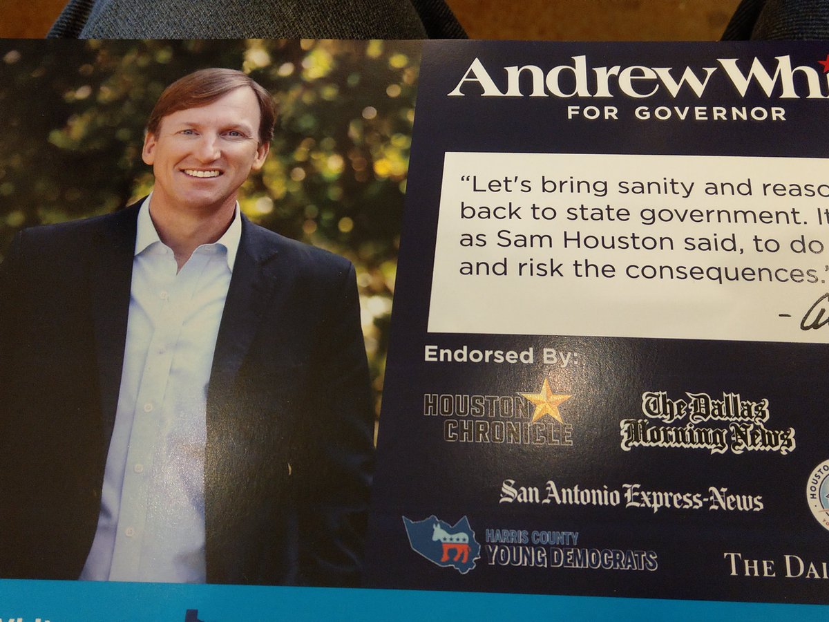 mcforcongress's tweet photo. Thrilled to be supporting @randrewwhite for #txgov at the #txgovdebate ! https://t.co/cHwKRsKjM3