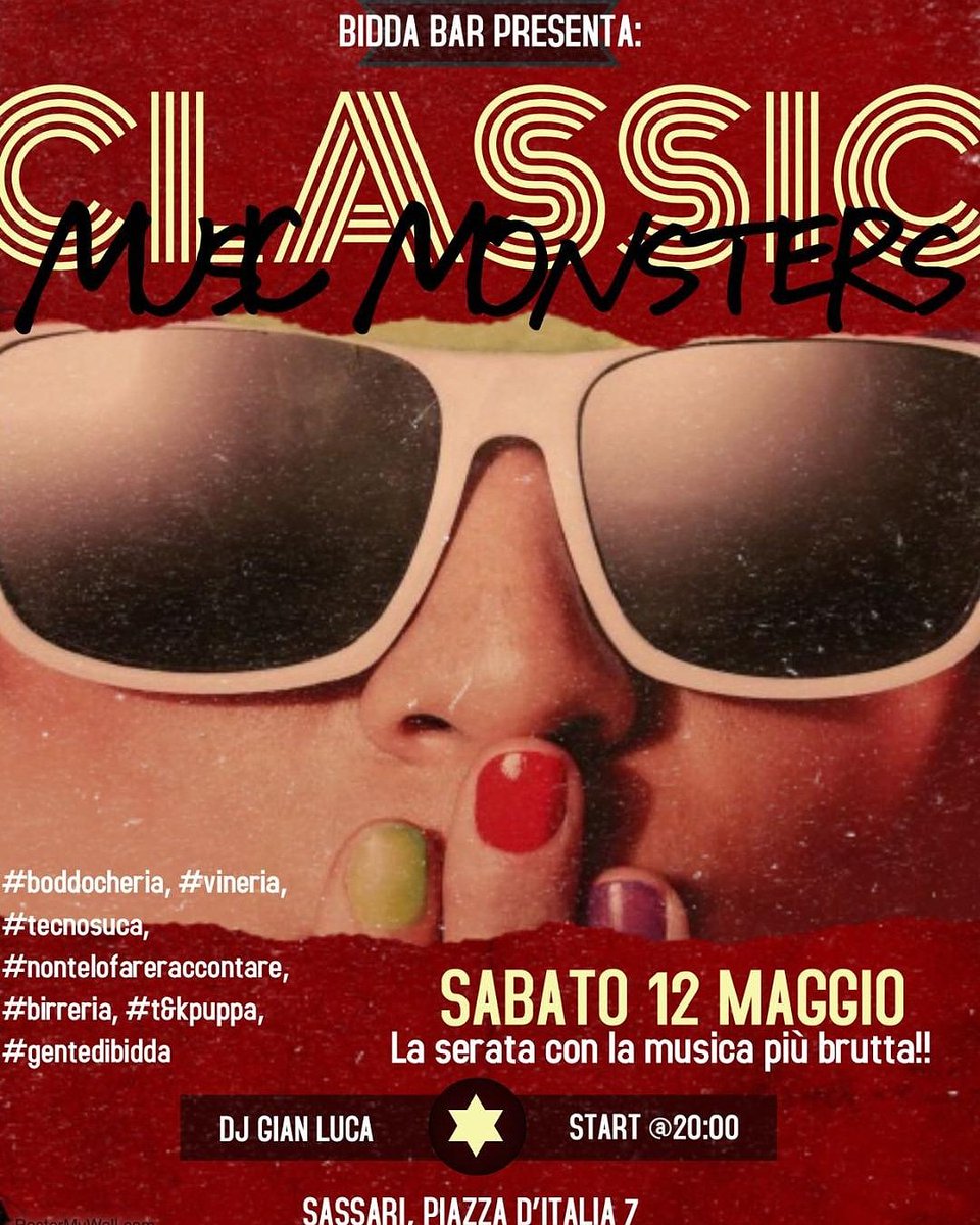AeFacci's tweet photo. #GianlucaVenerdiniDj 🕹️#ClassicMusicMonster  #lamusicapiubruttadisempre 
anche questo #sabato12maggio
al #BIDDAbar #CÈ 
#GENTEdiBIDDA #ORGANIZZATEVI ▶️#BIDDA
#VINERIA
#BIRRERIA
#FORMAGGERIA
#SALUMERIA
#BODDOCCHERIA
#SCULACCERIA
#NONfarteloRACCONTARE 
#Drink #Birra #HB #ISOLA https://t.co/utDoUrob8N