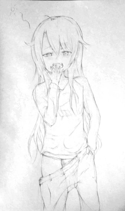 寝起きコウ先輩
#newgame 
#アナログ絵 