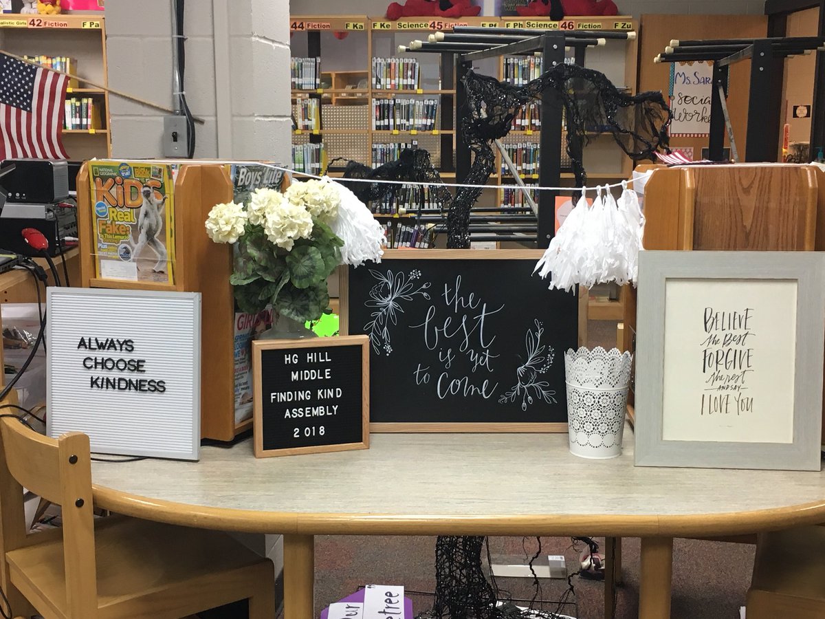 HGHillCounselor's tweet photo. What an awesome day with our girls at @HGHillMiddle’s first @kindcampaign assembly! We are committed to a culture of KINDNESS AT H.G. HIll 💛so proud of the conversations and steps taken by our students #PantherPride 🐾 

@MNPScounselors @MetroSchools @MNPSDirector @HGHillMiddle https://t.co/EVD2P062Ed