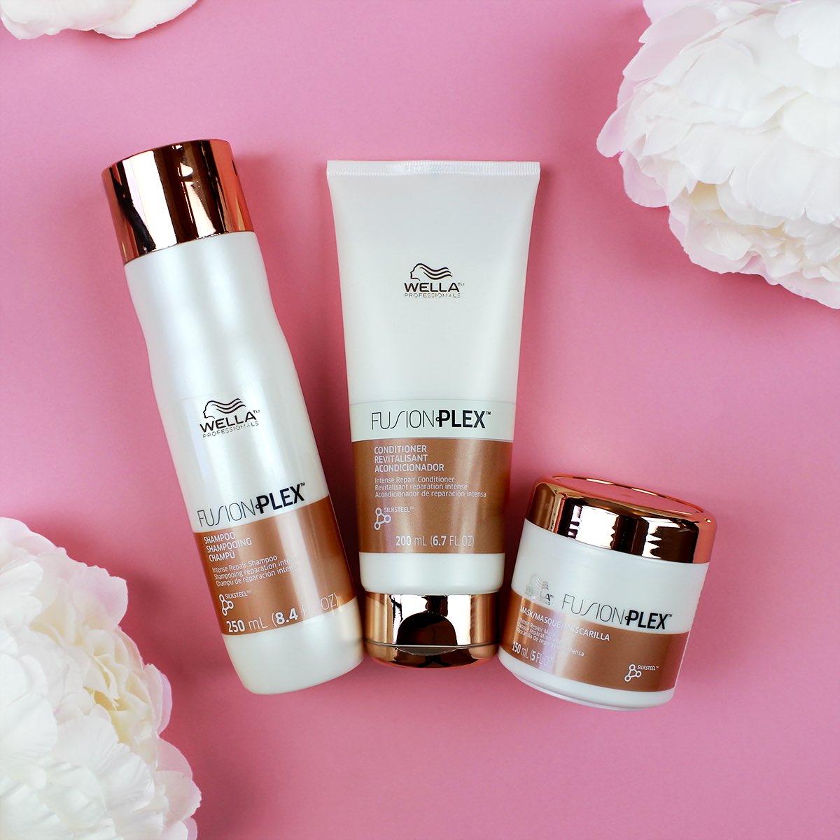 WellaHairUSA's tweet photo. What is #FUSIONPLEX? 🤔It's a system designed to repair and protect hair against damage with 95% more resilience against breakage. ✨ Get a special offer on our #FUSIONPLEX Collection at @ultabeauty through 5/13 ➡️ https://t.co/p7tioYLkeb #WellaHair #ultabeauty #OwnYourStrength https://t.co/DJirrYDhFw