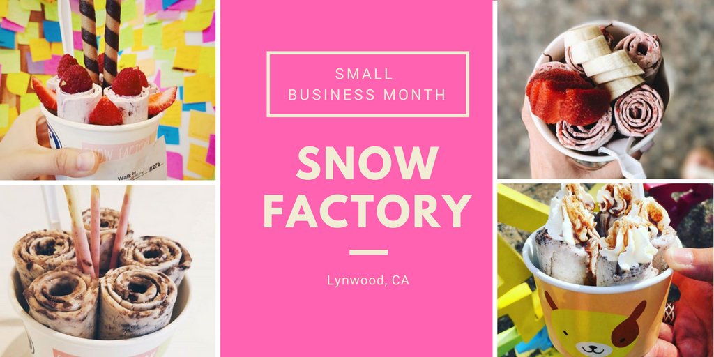 RendonAnthony's tweet photo. #SmallBusinessSpotlight:
How about a sundae on a Sunday?
Snow Factory in Lynwood serves those, as well as frozen yogurt, ice cream & sweetened shaved ice. Plus they're known for their FROZEN cotton candy!
#31DaysofSmallBiz https://t.co/Mmz7kuppVi