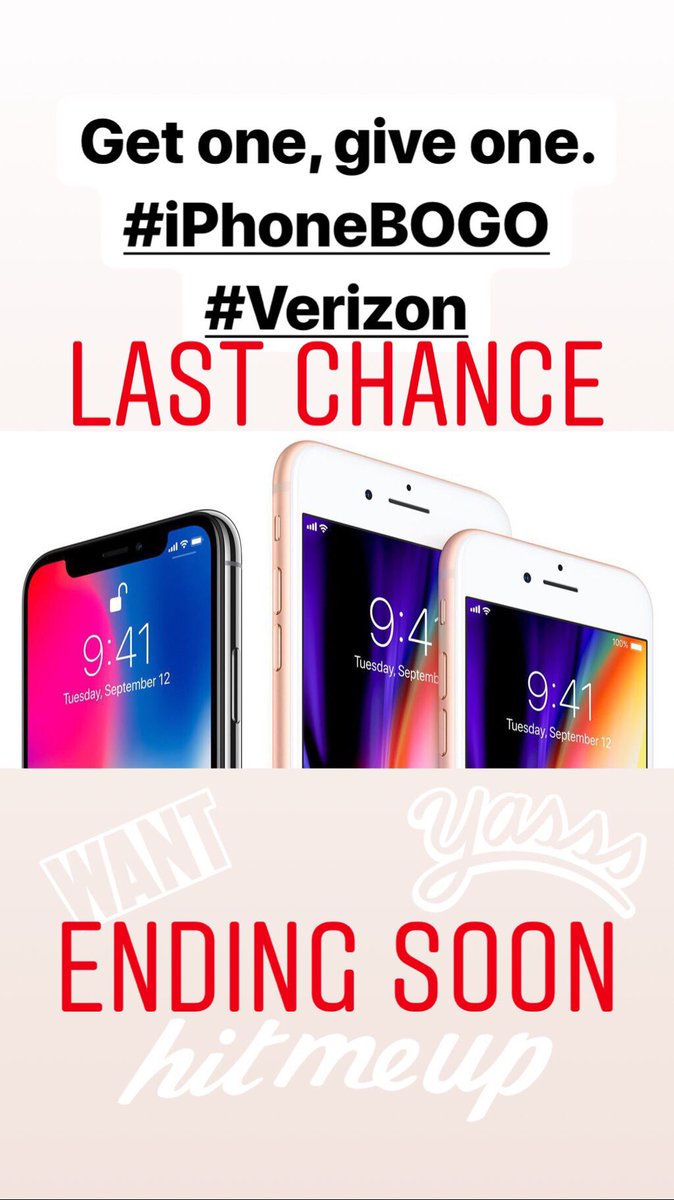 oscarjzavala_'s tweet image. THIS PROMO IS ENDING SOON! ACT NOW! #BuyOne #GetOneFree 🙌🏼🎉 Hit Me for all the details!! #Verizon