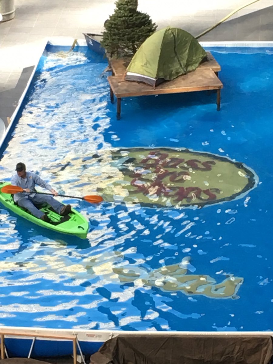 Brenda_Cronin's tweet photo. Yes, that is someone paddling through the wilderness of Sixth Avenue and 48th Street https://t.co/H3hxORACzm