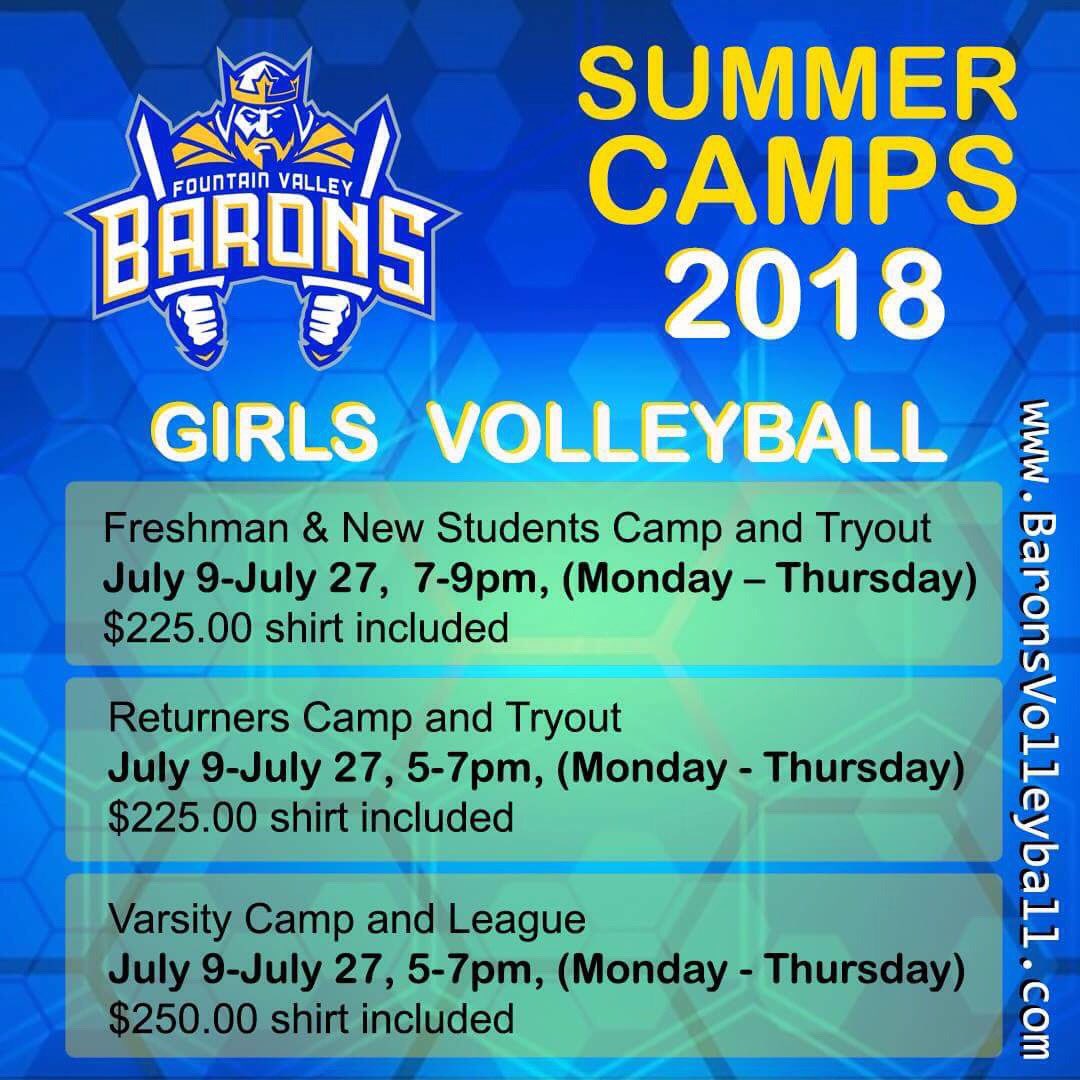 FVHSvolleyball's tweet photo. FVHS Girls Volleyball 2018 Summer Camp and Tryout. https://t.co/KmOziq74wt