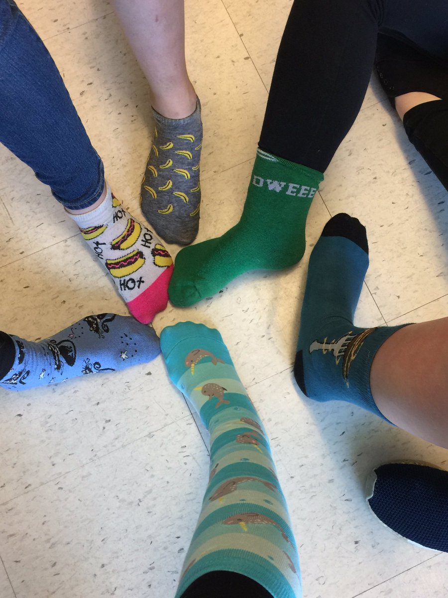 <a href="/Mr_Graham61/">Richard Graham</a> <a href="/CedarHillMiddle/">Cedar Hill Middle</a> <a href="/JaneSpies61/">Jane Spies</a> <a href="/NNaughton61/">Nadine Naughton</a> <a href="/ColquitzScene/">Colquitz Community</a> @laurissaevancio We're still in this!! Please note the "dweeb" and narwhal #unicornofthesea socks. Such sock awesomeness. #backinthegame #funkysocks