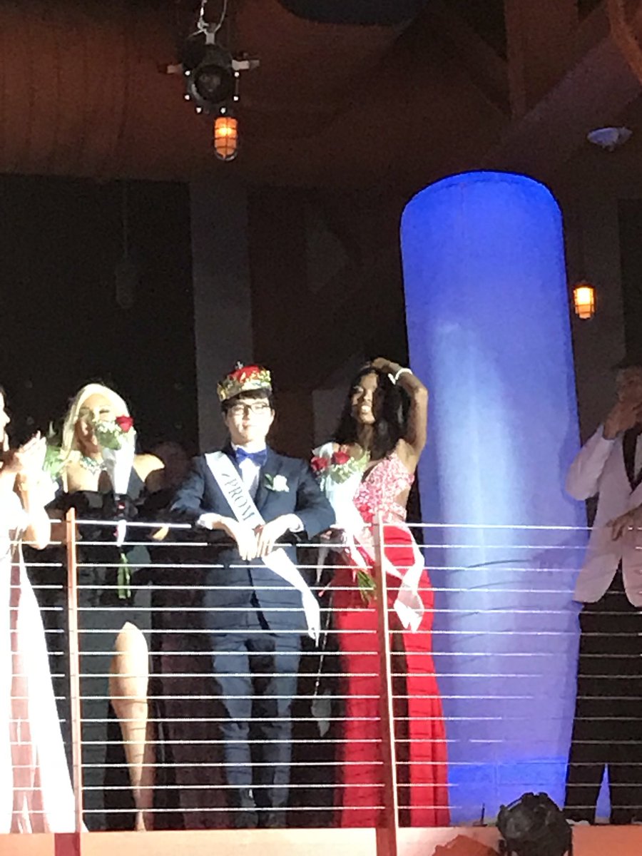 Prom king Mike Nah and prom queen Anaya Hunte