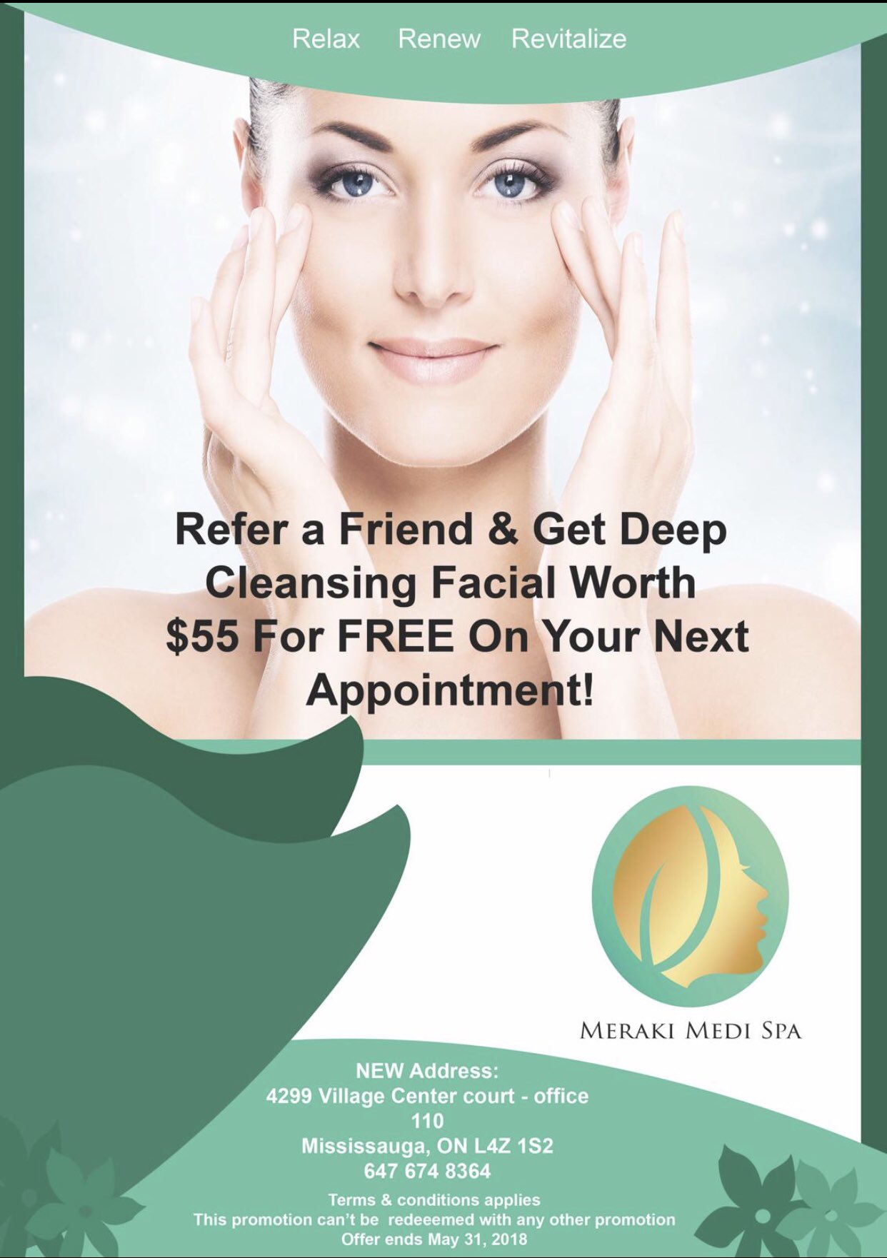 Meraki Medi Spa on Twitter: "Refer a friend &amp; get deep cleansing facial  for free #skin #skincare #ClearSkinTwitter #acne #facial #AntiAging  #merakimedispa#mississauga https://t.co/yceGBh5W0H" / Twitter