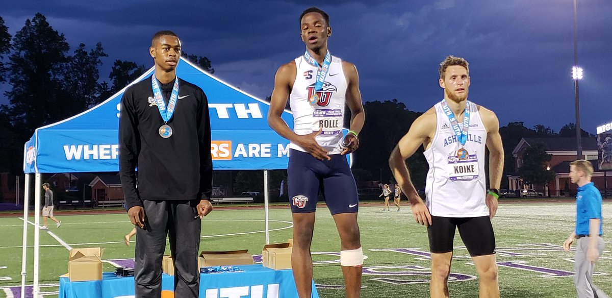 TF | 🥈🥈time for Josiah Scarlett as he takes the podium for the 400m hurdles #GoBucs #WeAreCSU