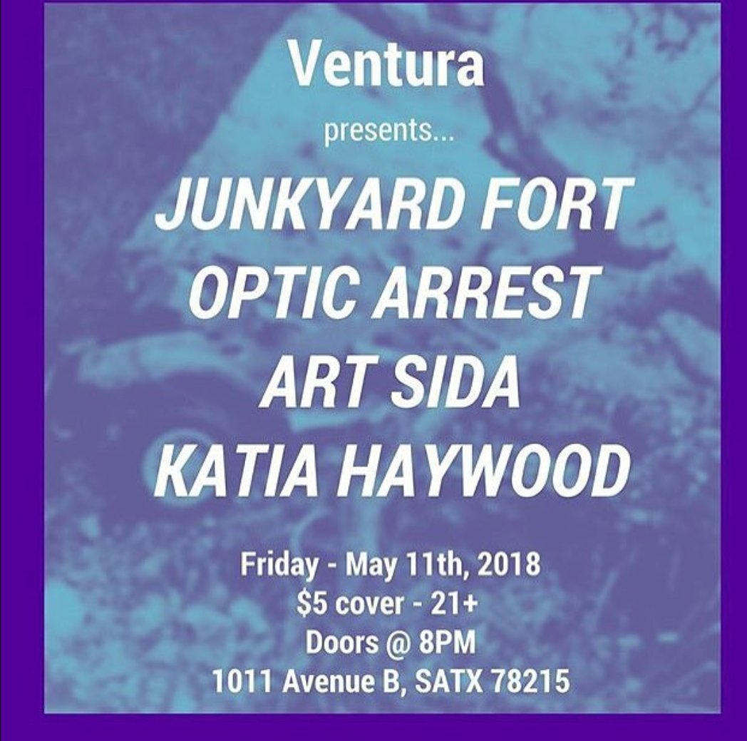Do you like music, dancing, and general good time shenanigans? Cause we are on tonight with <a href="/JunkyardFort/">Junkyard Fort</a> at @ventura_satx so you should come consume our music with your ear mouths!
