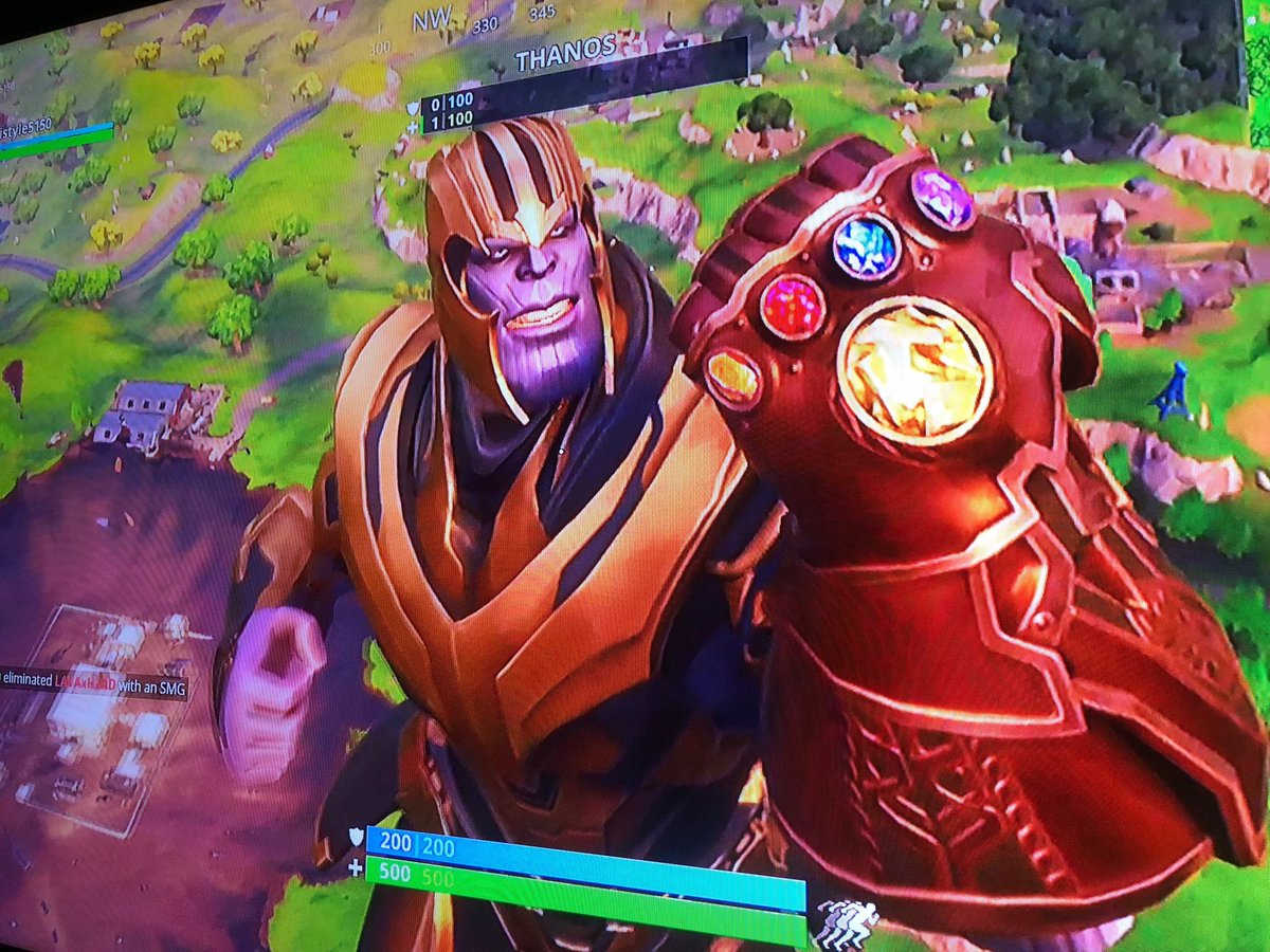 Chris647Sold's tweet photo. Julius got Thanos on Fortnite! #marvel #Fornite #FortniteBattleRoyale https://t.co/28eagHGgLw