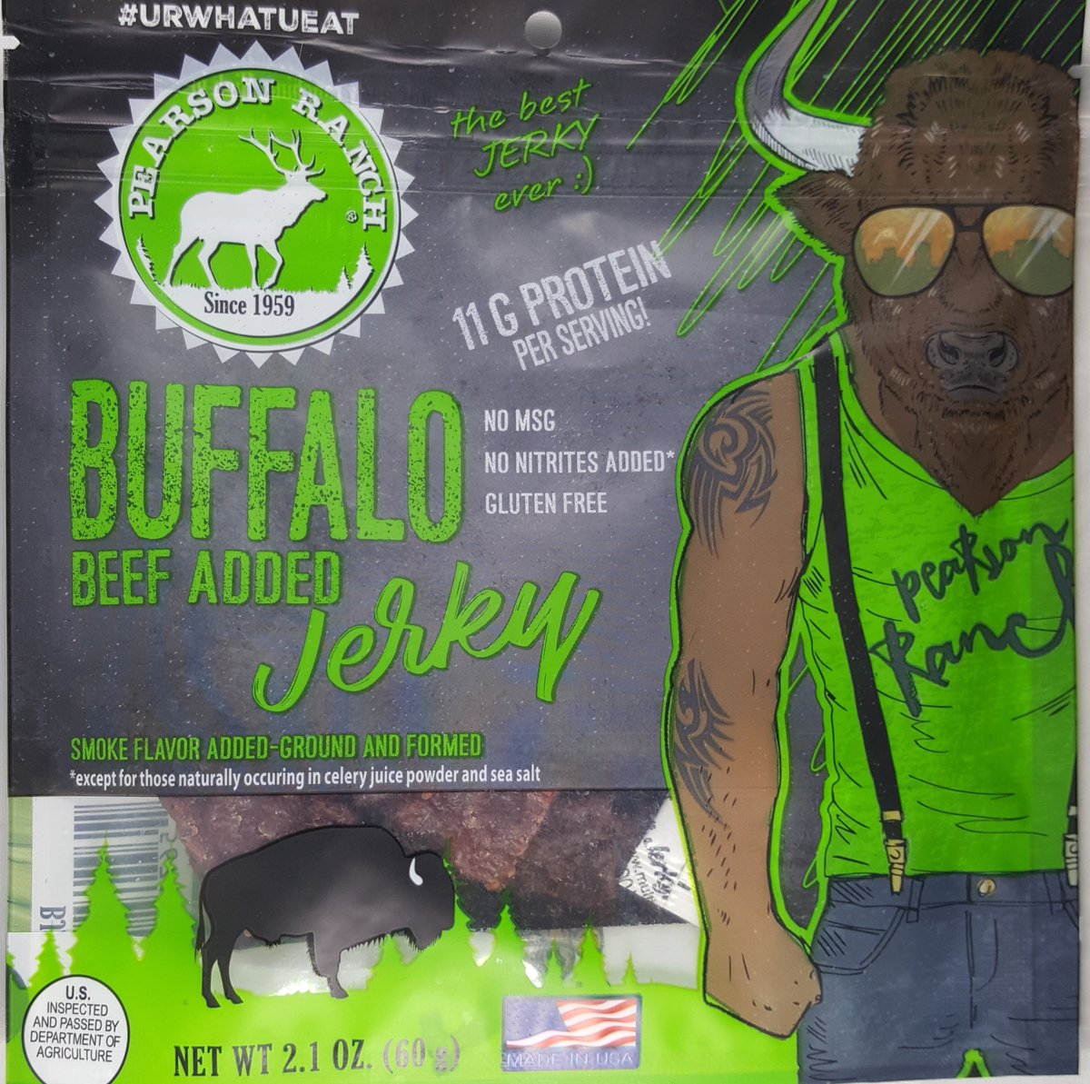 JerkyIngredient's tweet photo. Pearson Ranch Jerky - Hickory buffalo beef jerky review. https://t.co/vhFBpbQmf9 #pearsonranch #pearsonranchjerky #jerky #jerkyingredients #jerkyreview #buffalo #bison #buffalojerky #bisonjerky #hickoryjerky #hickorybuffalojerky #hickorybisonjerky @PRJerky https://t.co/T8dSR2DvxE