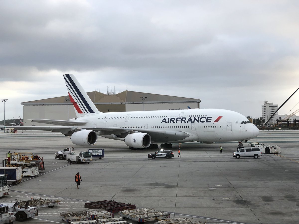 dgrutsch's tweet photo. F-HPJE on tow at @flyLAXairport #avgeek #planespotting #atgate
The pushed her away and back to the gate again, then another pushback.
@a380fanclub https://t.co/btYdAFxS3Q