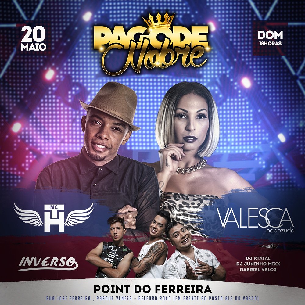 PagodeNobre's tweet photo. Ta sabendo que dia 20 de Maio tem @oficialmcth e @ValescaOficial  no Pagode Nobre ? https://t.co/TcaKRNWuC0 https://t.co/DMOe1lzFmt