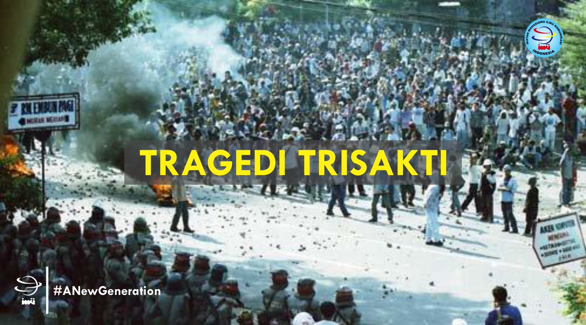 Tepat hari ini 20 tahun yang lalu terjadi penembakan terhadap mahasiswa di daerah kampus Trisakti. Penembakan itu dilakukan terarah oleh aparat keamanan. Kejadian ini akhirnya menyulut reformasi.

#IMIKI #ANewGeneration #MenolakLupa #12Mei #TragediTrisakti #Trisakti