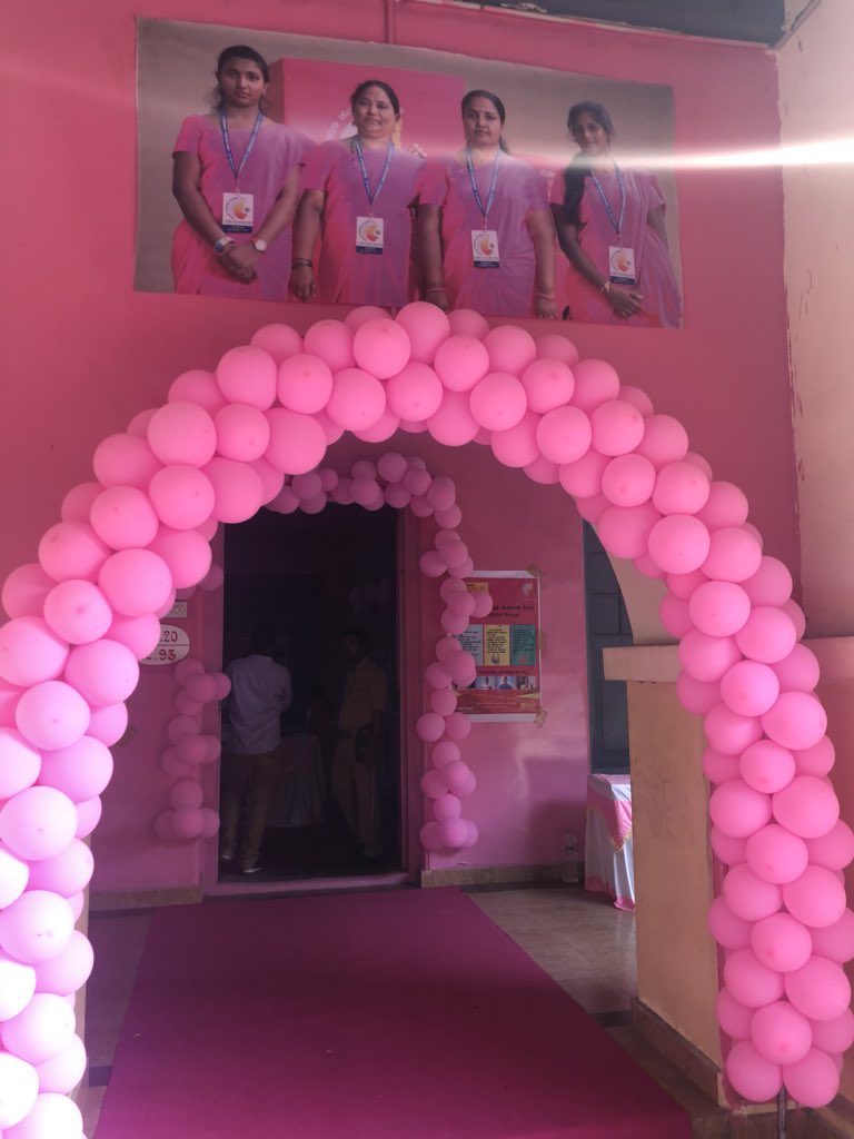 agasthyakantu's tweet photo. #Pinkpollingstations #KarnatakaElection2018 #KarnatakaElections https://t.co/uRM4aPsFe1