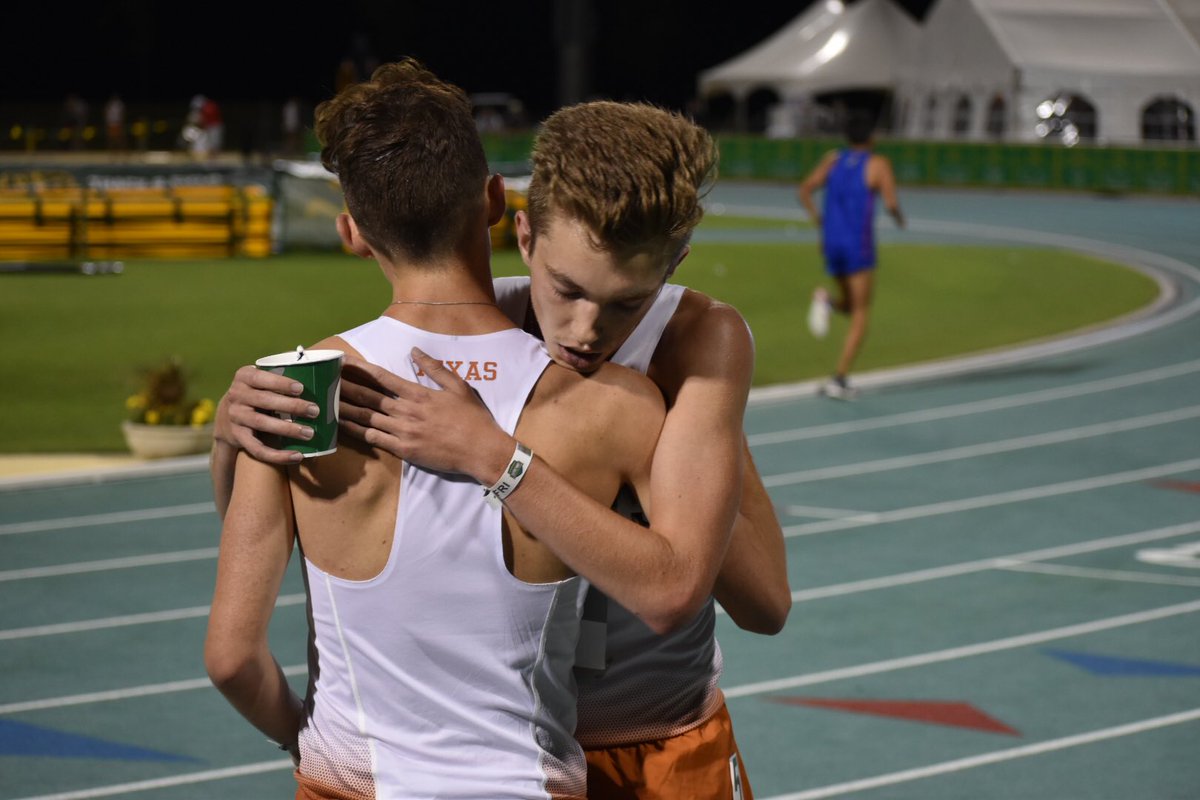 TexasTFXC's tweet photo. Jacob Pickle &amp; Connor O’Neill finish 6-7 in the 10k to close Day 1! That’s 5. big points for the men. 🤘#HookEm #Big12TF https://t.co/G37FiWPEns