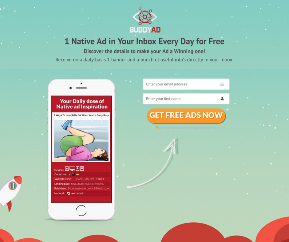 buddyadofficial's tweet photo. 1 Native Ad in Your Inbox Every Day for Free 🎯
Discover the info to make your ad win! 🤑 #affiliatemarketing https://t.co/ste6poX7JC https://t.co/5US7gnaMET