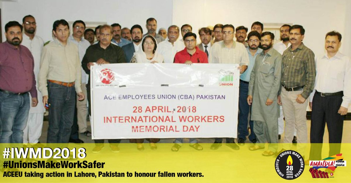 ACE Employees Union took part in #IWMD2018 OHS discussions with construction workers in Lahore, Pakistan 
#UnionsMakeWorkSafer @hazardseditor