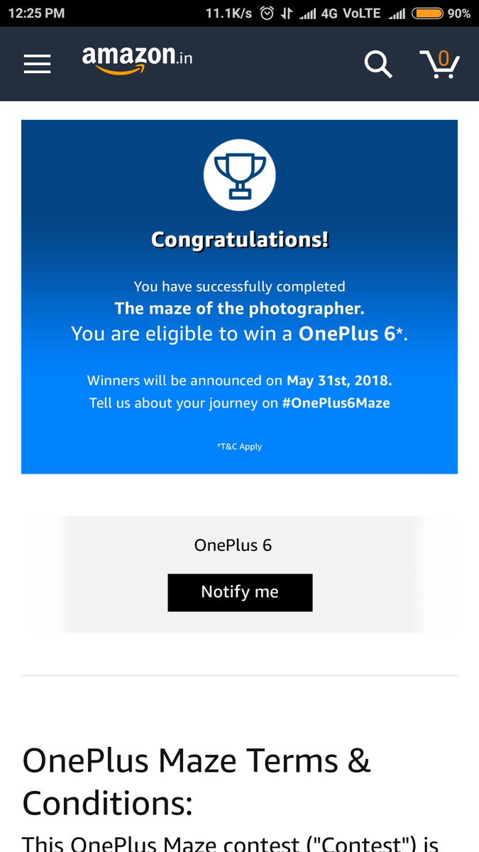 namanjain1116's tweet image. #OnePlus6Maze
#Amazon
#OnePlusIN