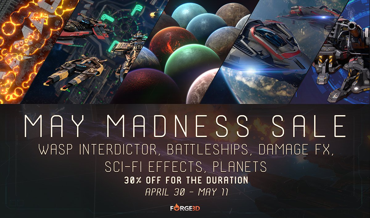 Forge_3D's tweet image. May Madness Sale is on! Read more forum.forge3d.com/t/may-madness-… @AssetStore #gamedev #indiedev #unity3d