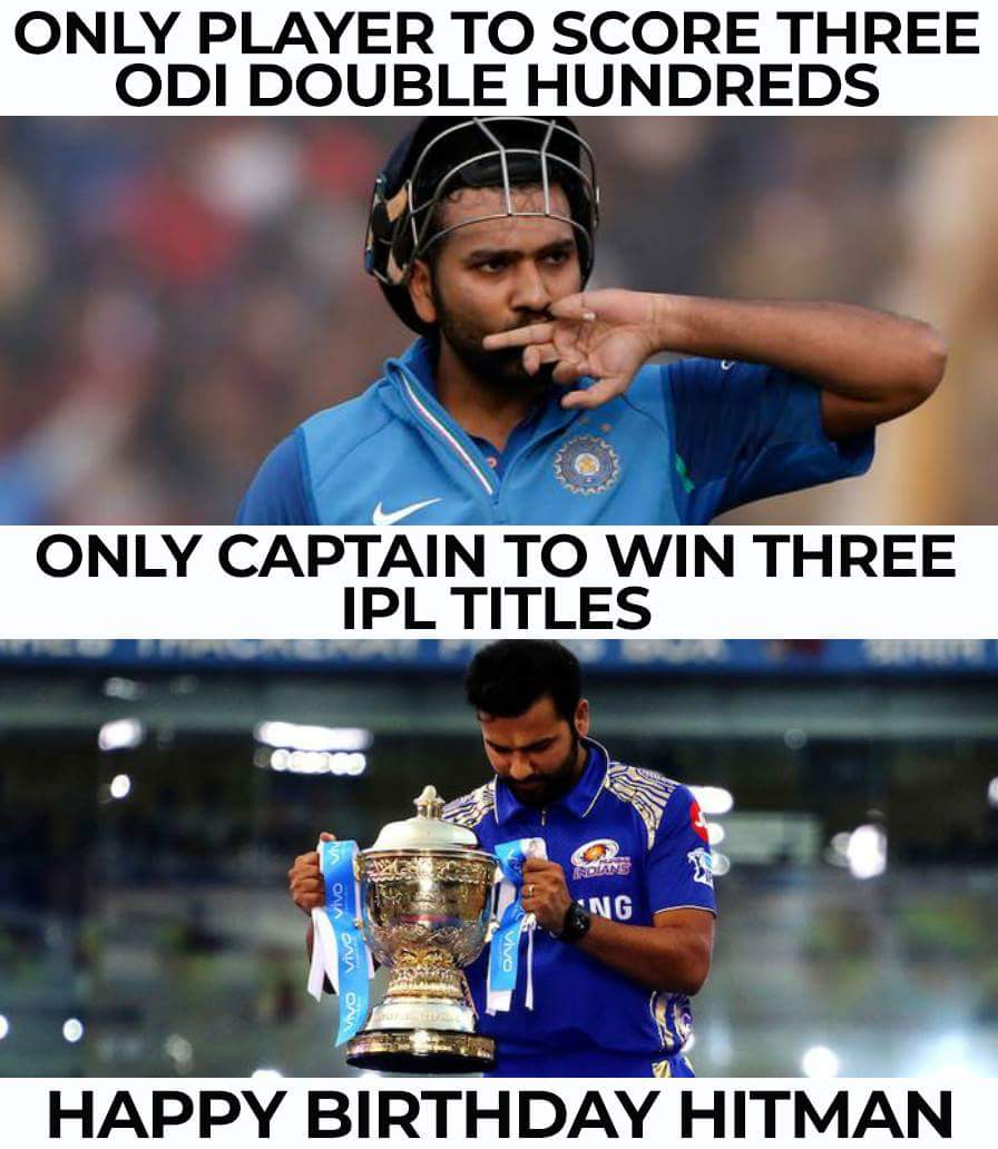 Happy birthday RoHit Sharma .    