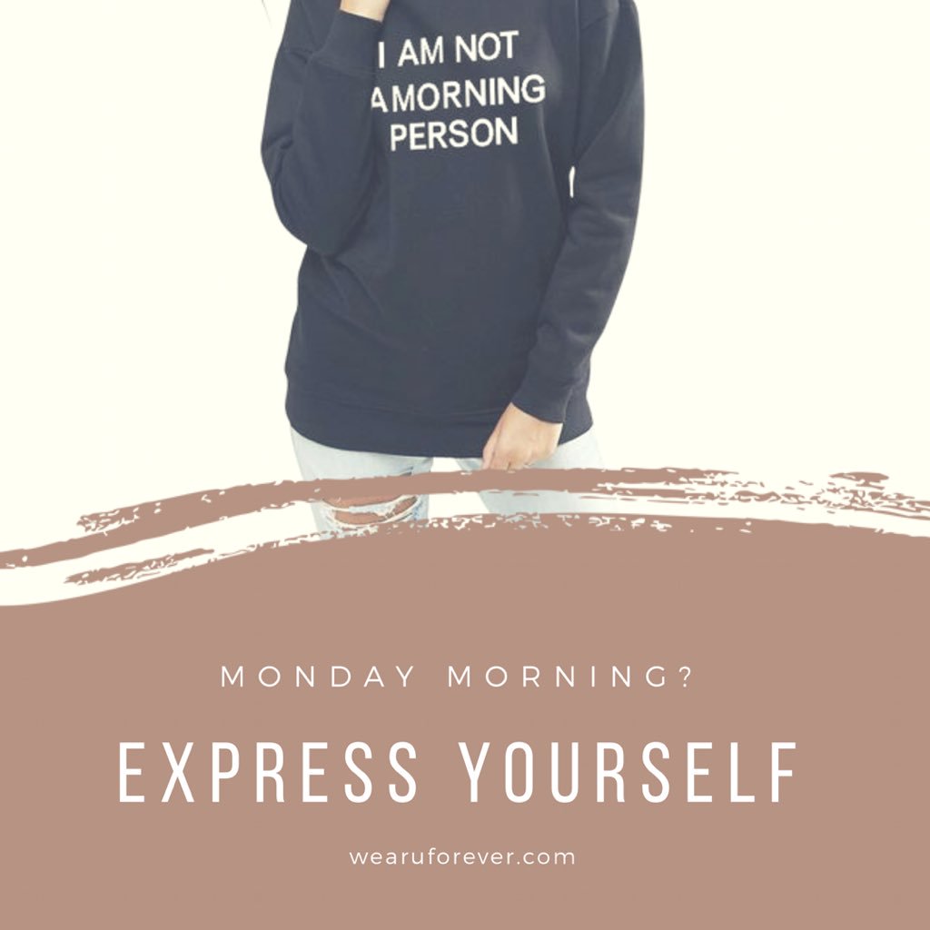 wearuforever's tweet photo. https://t.co/n7dbbPsOG6

#wearuforever #wearuforeverdotcom #fashion #trends #style #jumper #sweater #hoodie #mondaymorning #fashioninspo #shopping #onlineshopping #retail #womenswear #hoodie #trend #ladies #women #imnotamorningperson #mondaymotivation #mondaymood #mondays https://t.co/5l8rCdHJsS