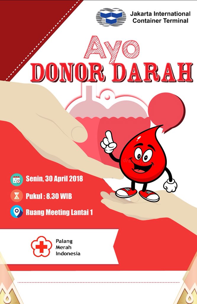JICTIndonesia's tweet photo. Yuk donor darah.... #CSRJICT #IndonesiaBestTerminal #PMIJakarta https://t.co/RouXaJXXva