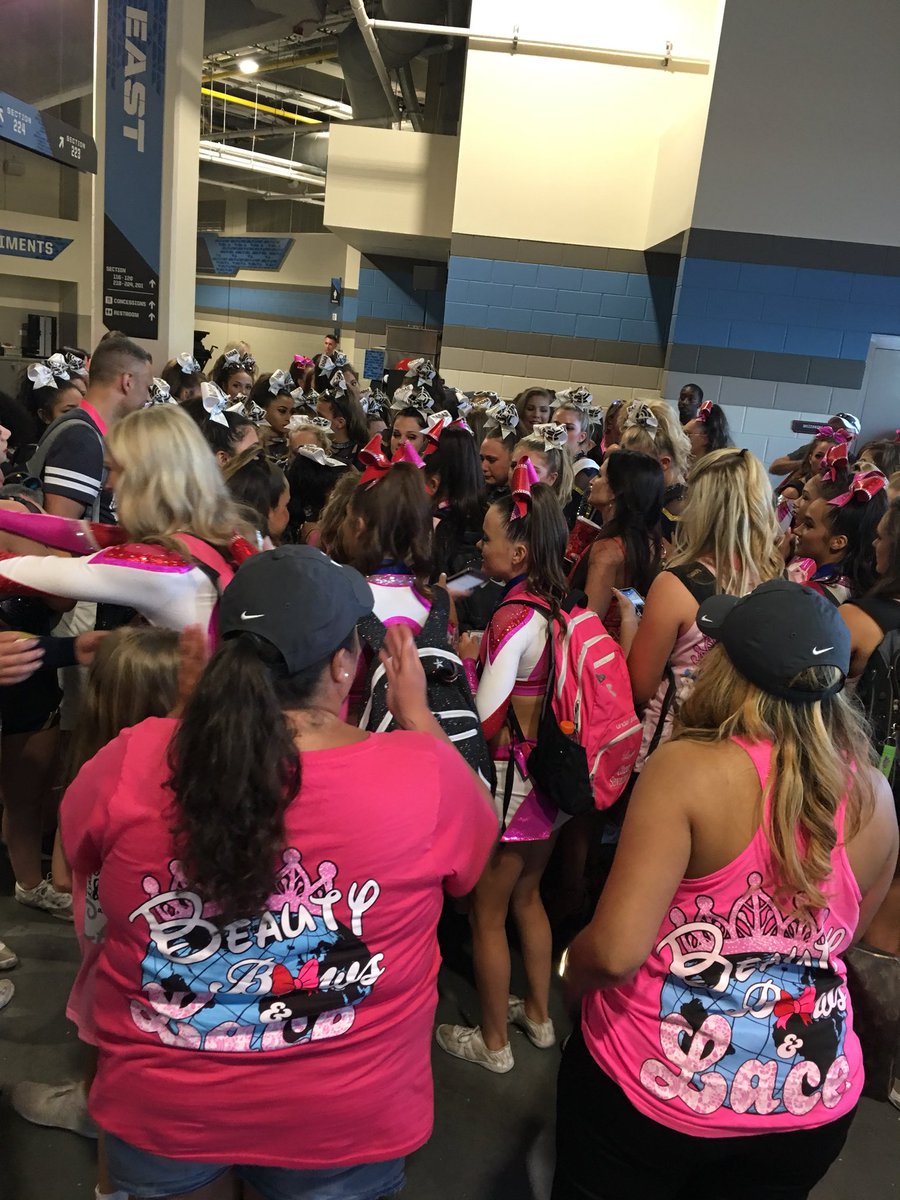 Shout out to <a href="/cheersav_bow/">Cheer Savannah</a> for the love after placements today 💞 Good luck at finals tomorrow!!