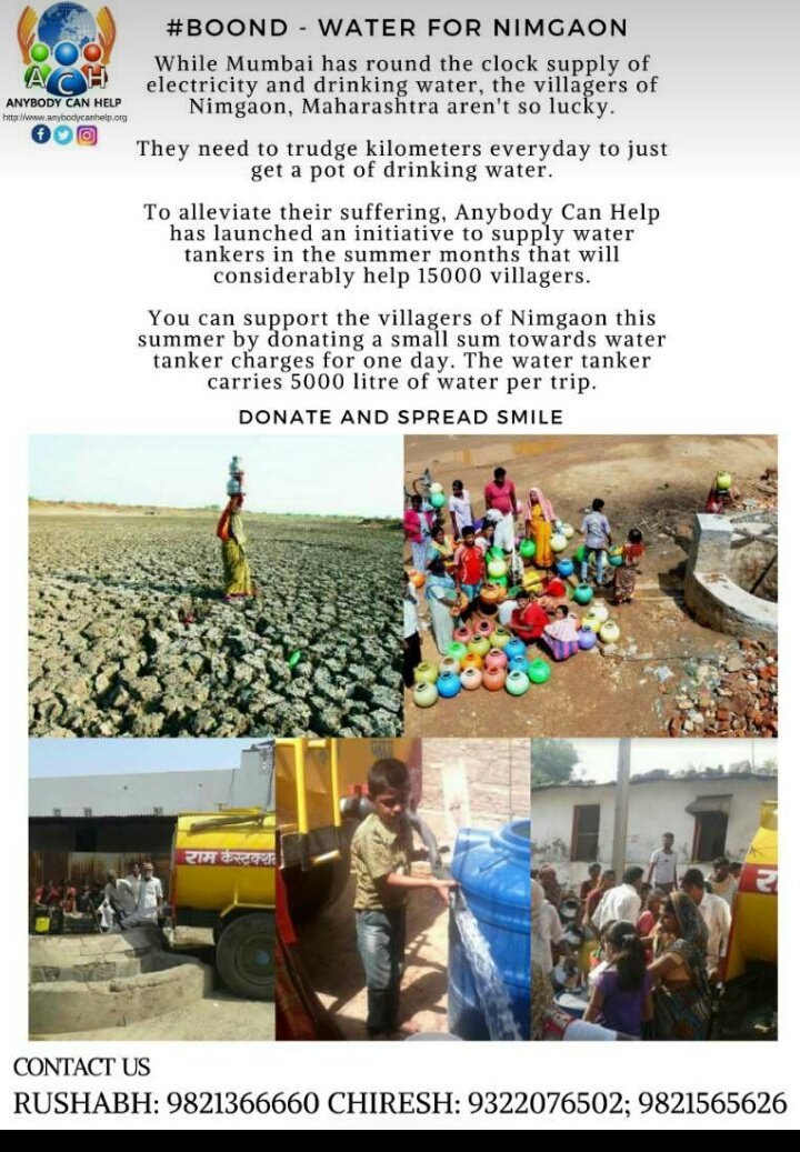 harsh_r_shah's tweet image. Imagine your single Day without water.... Team  #anybodycanhelp has started a innitative to reach out to interior of maharastra and provide water to them....  

Help them to save lifes and bring their smile back

#donate #volunteer #help #share