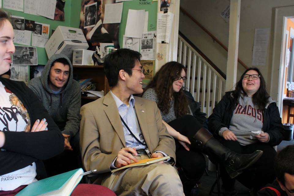 SatoshiJournal's tweet photo. ... alongside an amazing D.O. crew (& develop a powerful #TeamCopy bond w/ @brigidk_ ). Today is my last day at The @dailyorange & I am grateful to the institution and the people I’ve met there every day for providing me opportunities to grow as a journalist & a person. (2/2) https://t.co/A4RIVizluF