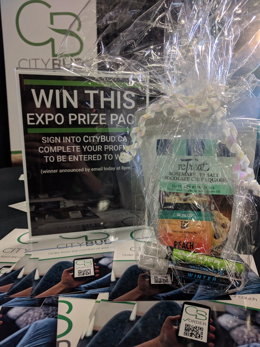 citybudca's tweet photo. 💚 C O N G R A T U L A T I O N S   H A L E Y 💚

You just won the CityBud Expo Prize Pack! 

Shout out to our expo friends for their amazing treats;
@retreatibles brownies
@BudboxCanada Smyle Shake &amp; Spray's 
@C2CMedicinals Jelly Bombs from 
@cannhempexpo #cannabis #Edmonton #yeg https://t.co/kmYWAcd5g7