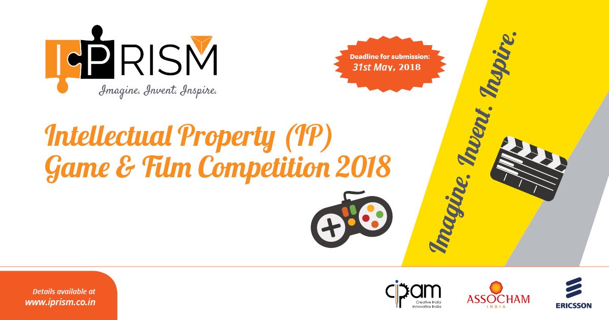 IprismIndia's tweet photo. #IPRISM has already launched and now seeking registrations for #IPgamemaking and #IPfilmmaking Competition participation. 

Submit your IP Films on #Piracy and/or #Counterfeiting and IP Games before May 31, 2018. 

Detailed information: https://t.co/5wPSbX7Uje

#LetsTalkIP https://t.co/wtxlPMZiHu