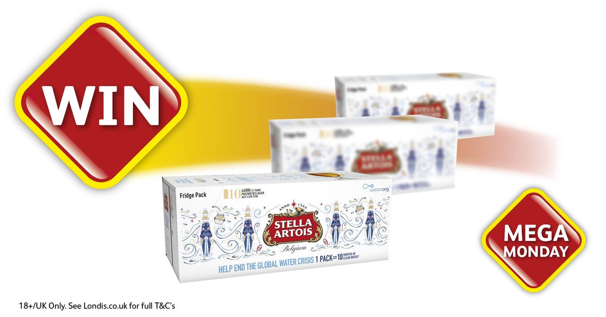 myLondis's tweet photo. #WIN with #MegaMonday!

For your chance to #WIN a fridge pack of @StellaArtoisUK,  simply RT &amp; Follow @myLondis! 

#LondisMegaDeals https://t.co/NSRVR5fArp