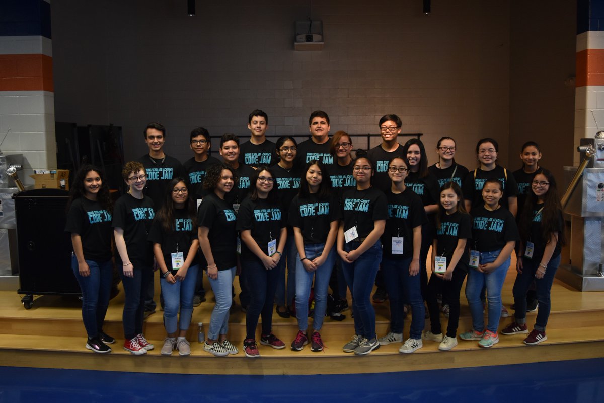 Rivera_TechEd's tweet photo. The #RSACodeJam emphasized the need for community and collaboration in computer science. Our 7th and 8th grade students from @stisdrsa, along with our 9th grade alumni from @SouthTexasISD , came together to operate this Code Jam on their own. #proudTeacher #teachCode #CSforAll https://t.co/MZbbn0Tl9d