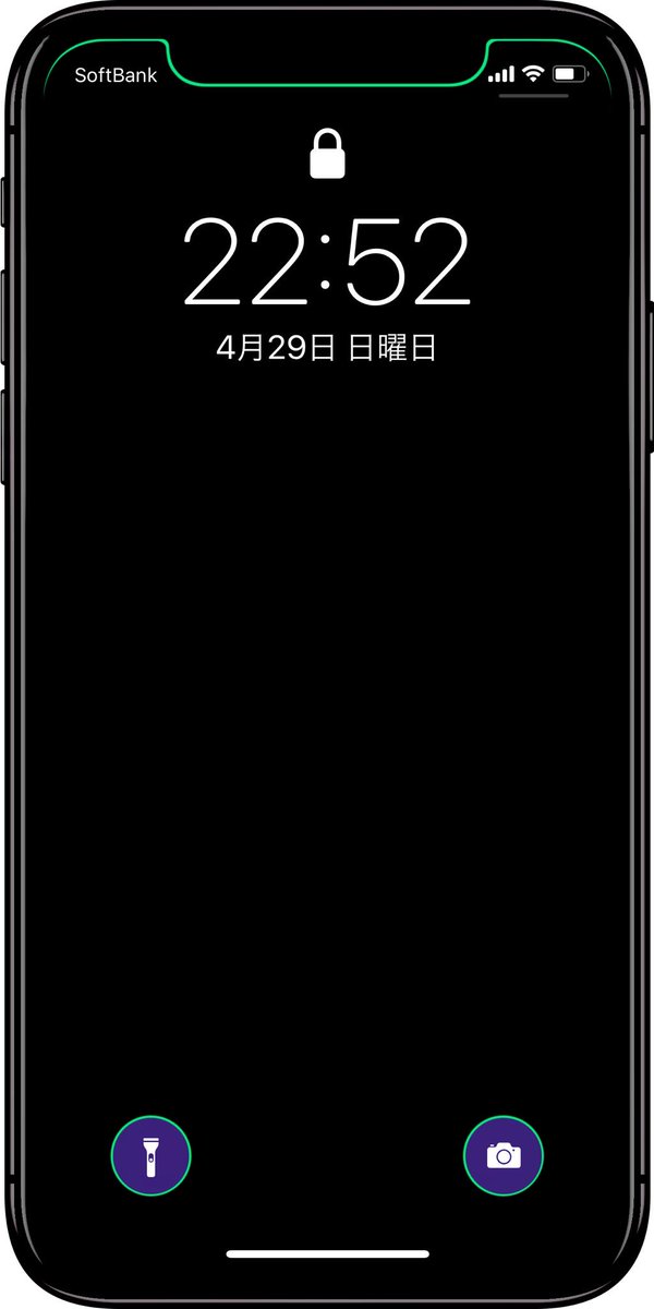 Hide Mysterious Iphone Wallpaper 不思議なiphone壁紙 黒背景にノッチとドックだけが浮かび上がってミニマルにiphone Xを堪能する壁紙 ドックはカラーとグレーあり 32セット Wallpapers Emphasizes Notch And Dock Only With Black Background And