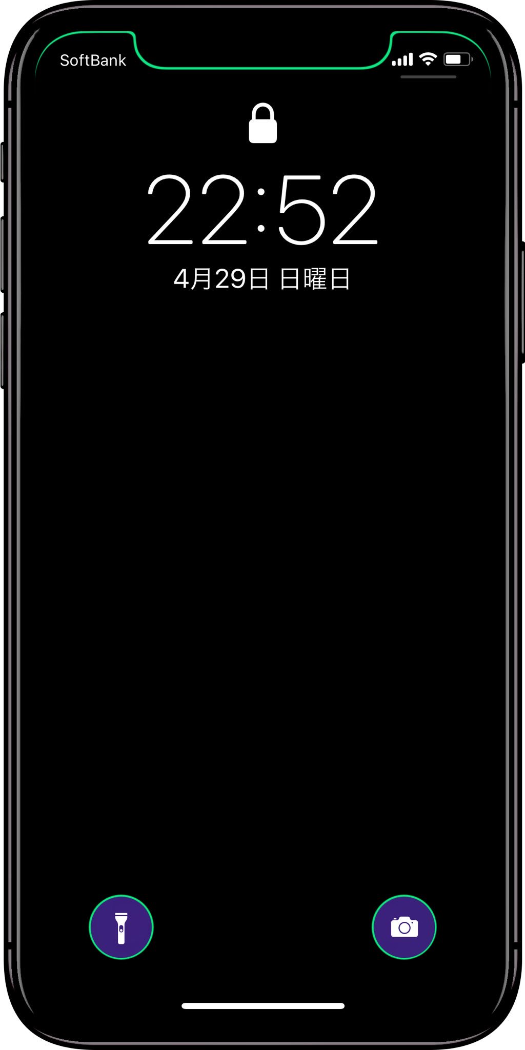 Hide Mysterious Iphone Wallpaper 不思議なiphone壁紙 黒背景 にノッチとドックだけが浮かび上がってミニマルにiphone Xを堪能する壁紙 ドックはカラーとグレーあり 32セット Wallpapers Emphasizes Notch And Dock Only With Black Background And