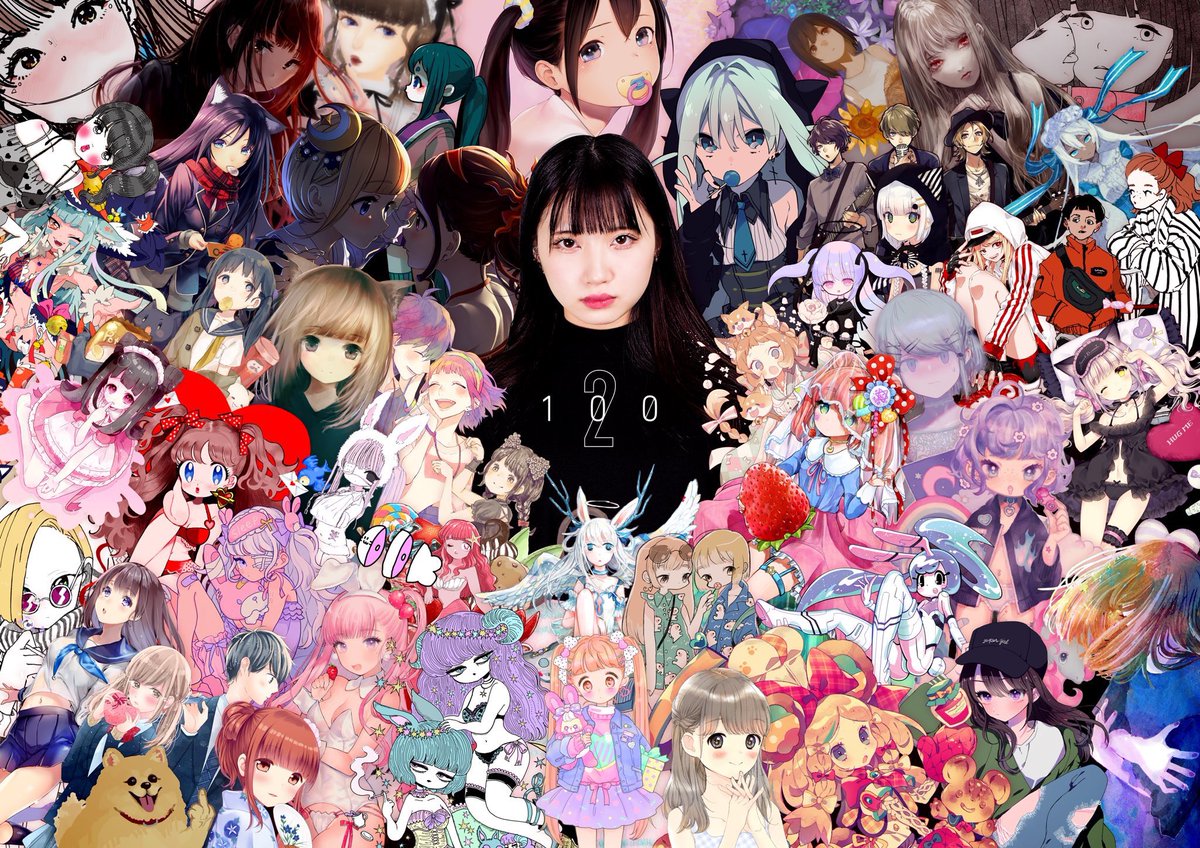 「以前告知した百人百色展2、ハニワ絵描き三人(ろこるは体調によります)は明日5月1」|モゲラッタのイラスト