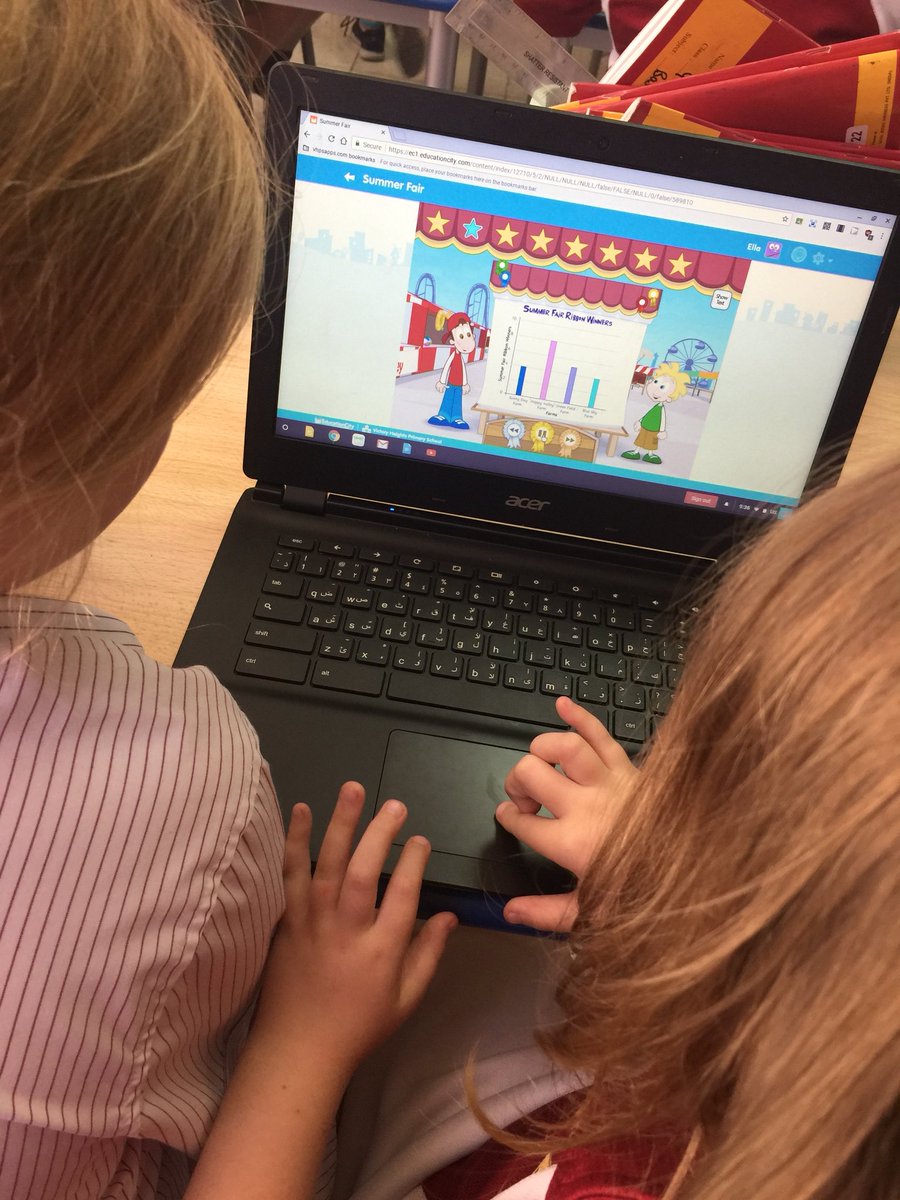 VHPS_Year3's tweet photo. We love self-initiated learning in our math lessons at VHPS. Ella and Ellie are using @EducationCity to learn about bar charts and interpreting their data. Well done girls. #VHPSYear3 #VHPSInnovate #VHPSSuccess #selfinitiatedlearning https://t.co/9Q3xifkrPl