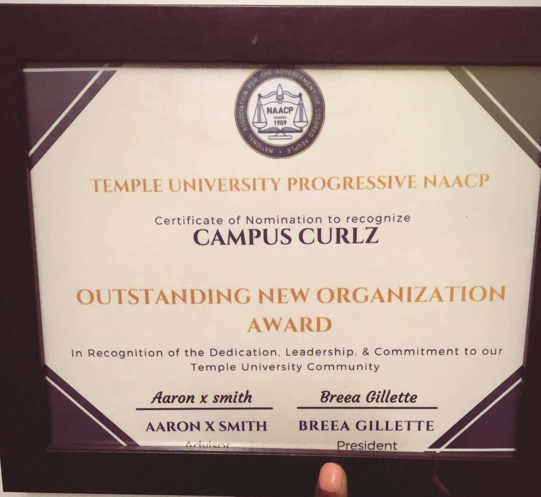 campuscurlzTU's tweet image. Extremely honored to have been nominated by @temple_naacp for the Outstanding New Organization Award ✨ at their 2018 Annual Image Awards! Thank you guys for recognizing our hardwork. #hardworksoftcurlz #campuscurlzTU #tunaacpimageawards2k18 #cctu