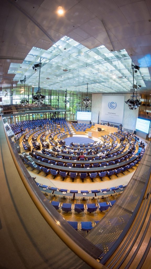 UNFCCC's tweet photo. From today, governments are  meeting in Bonn to step up #ClimateAction critical to the implementation of the #ParisAgreement https://t.co/ffDUsfpE53 #Talanoa4ambition #SB48Bonn https://t.co/WJ8j0wRLcp