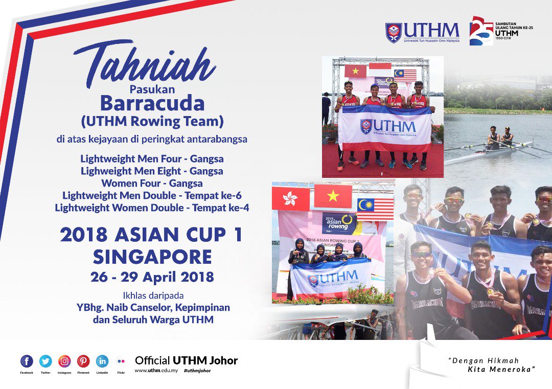 UTHMBarracuda's tweet photo. Terima kasih UTHM, pusat sukan UTHM, En. Shaid, Pn Farha, Dr. Afandi, Coach Afiq, Coach Mork, Coach Hadi dan pihak pengurusan. 👏👏👏👍👍👍 https://t.co/zoiFBmQOpJ