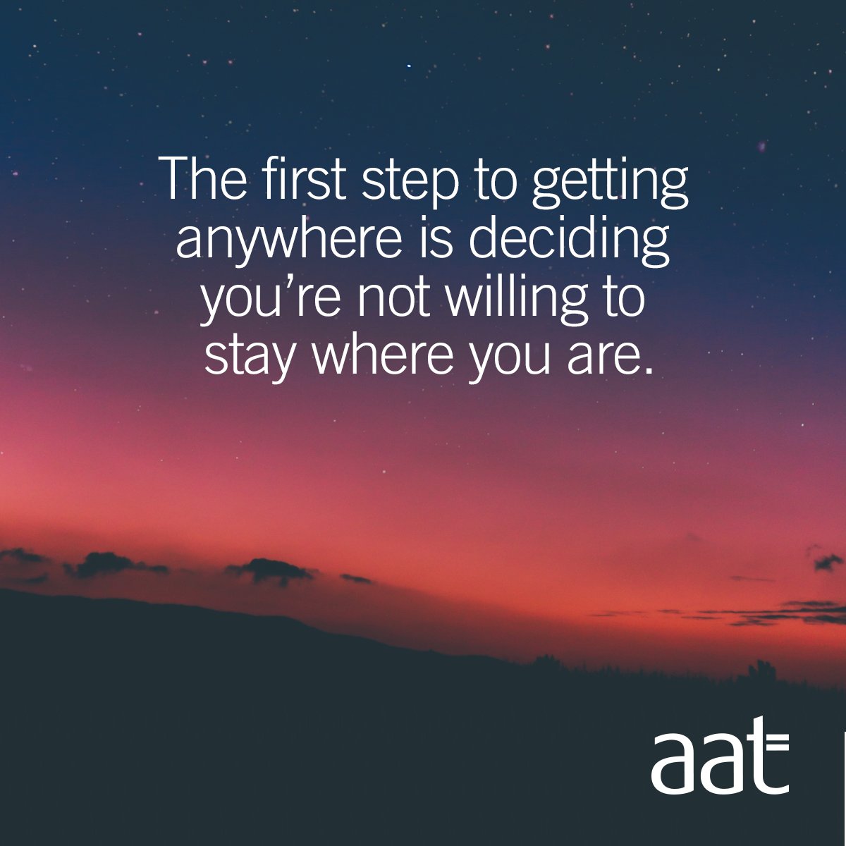 YourAAT's tweet photo. And then take it one step at a time. #MondayMotivation https://t.co/TlBi1nJ9kp